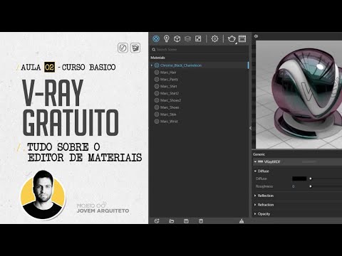 [CURSO GRATUITO DE V-RAY] AULA 02 - TUDO SOBRE O EDITOR DE MATERIAIS