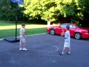 the boys play basketball