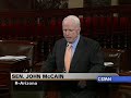 sen. mccain reads an ap article on protest crackdown but mainly focuses on the death of the woman known as 