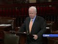 sen. mccain reads an ap article on protest crackdown but mainly focuses on the death of the woman known as 