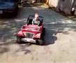 Kid takes his play car to far