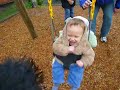 Parker and Sienna on the swing