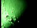Moon filmed 6/12/08 Green filter 6\" telescope Moon filmed 6/12/08 Green filter 6\" telescope