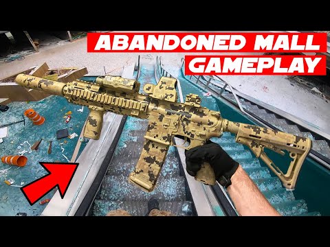 Airsoft Abandoned Shopping Mall 416 Gameplay!