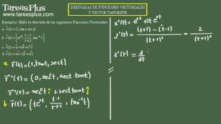 Ejemplo De Derivadas De Funciones Vectoriales