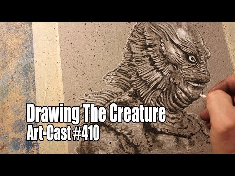 video-linktoworks-Drawing The Creature From The Black Lagoon / Art...