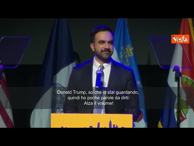 Nuovo sindaco di NY Mamdani a Trump: So che ci stai guardando, ho poche per te, "Alza il volume"