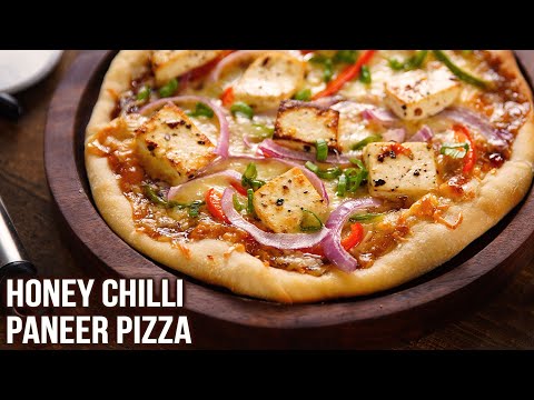 How To Make Chilli Paneer Pizza | Honey Chilli Paneer Pizza Recipe | Homemade Pizza | Varun Inamdar