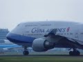 China airlines 747-400 line up and take off at schiphol China airlines 747-400 line up and take off at schiphol