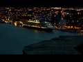 Large cruise ship- liner leaving in StJohns harbor Newfoundland Canada Part-1