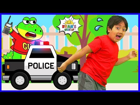 Ryan learns about Police Officers with Gus the Gummy Gator!!!
