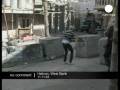 Palestinians vs Israeli soldiers in Hebron, West bank .