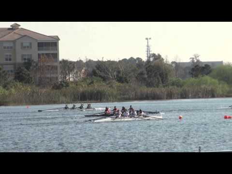 Turkey Lake - Novice Regatta at Turkey Lake, Orlando, Feb 9th, 2013. Berkeley Prep WN4+: Collette, Kimberly, Holly, Sara and Paige.