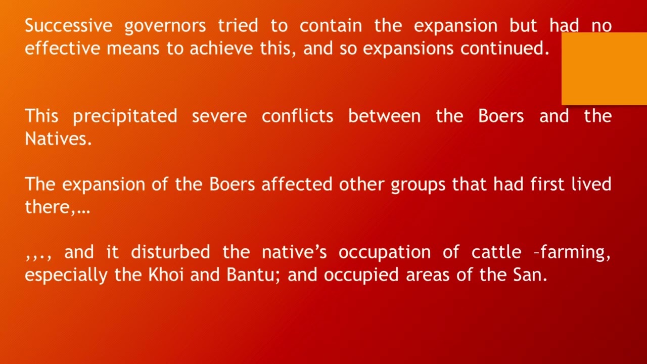 The expansion and settlement of the Dutch in