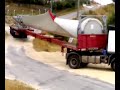 Transporte de pá de aerogerador em Panchorra (Resende) Transporte de pá de aerogerador em Panchorra (Resende)