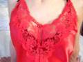 Rosalia's Red Hot Bridal Satin Camisole Slip Set