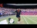 Serena WIlliams does the crip walk after beating Maria Sharapova London Olympics 2012