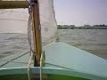 sailing to the dock from completing a '4' course.