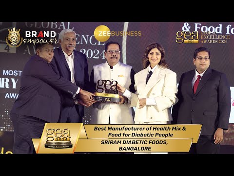 Sriram Diabetic Foods, Bangalore wins Best Manufacturer of Diabetic Health Mix & Food Award at GEA - Zee Business Telecast