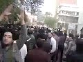 Protesters blocking the streets. Clashes 13Aban Tehran