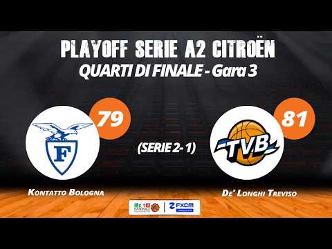 A2 Playoff - Quarti Gara3, gli highlights di Fortitudo-Treviso