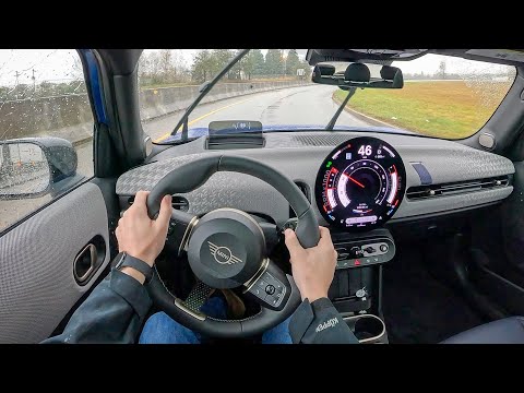 2025 Mini Cooper S 4 Door Hardtop - Rainy POV Test Drive (Binaural Audio)