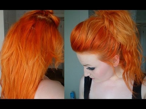 how to dye orange hair blue