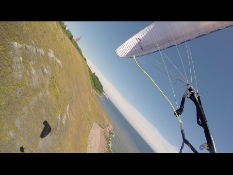 Murray and Ben coastal soaring Dubbie Pit, Dysart, CROSS wind (clip 2 of 3)