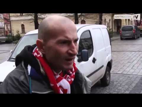 Kibic ŁKSu na wycieczce w Ostrowie