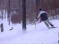 Skiing the glades at Blue Knob.