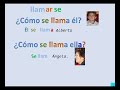 Study the verb: llamarse