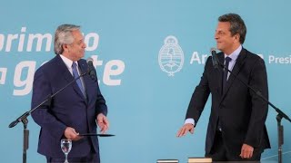 Massa asumió como ministro y Alberto Fernández destacó su "capacidad y coraje"