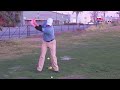 Middle aged right handed white man hits mid irons http://t.co/wGxxXDba #golf #training #real #grass #range #avoid #mats