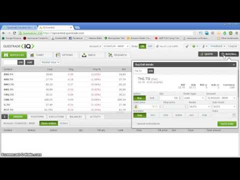 Questrade Tutorial: How To Buy And Sell Stocks And ETFs