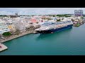 Aerial | Azamara Onward Cruise Ship In Hamilton Harbour, Nov 26 2023