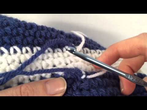 how to fasten off a crochet beanie