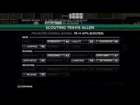 NCAA Football 13 - Improved Scouting for Dynasty Mode with Gameplay