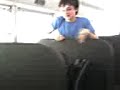 Brendon crawling under the seats on the bus... (part two)