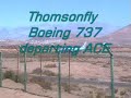 thomsonfly 737 departing arrecife