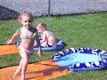 Rianna on slip and slide