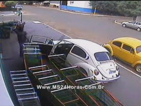 Lucky escape for woman in Brazil car crash