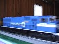 Conrail and Union Pacific Lead an Intermodal on My O Scale Layout