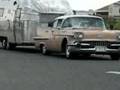 1958 cadilllac with 1957 airstream overlander