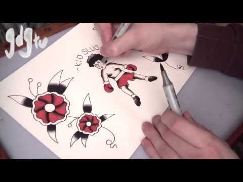 how to draw traditional tattoos