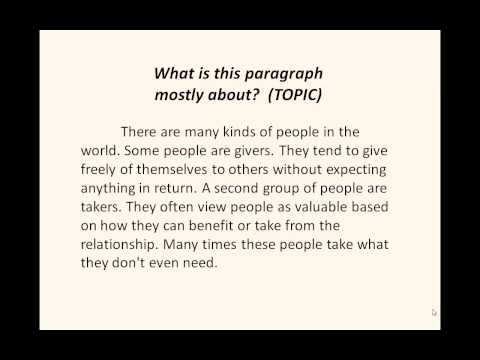 Supporting - A simple explanation and example of finding the main idea and supporting details in a paragraph.