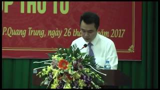 Kỳ họp thứ 4 HĐND phường Quang Trung khóa IX nhiệm kỳ 2016-2021