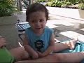 Playing by the pool Playing by the pool
