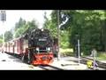 99-7232 vertrekt met een trein naar de Brocken