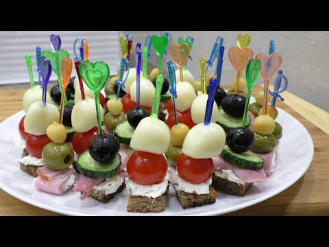 3 Легких И Быстрых Закусок, На Праздничный Стол! Рецепты Канапе но Новый год!