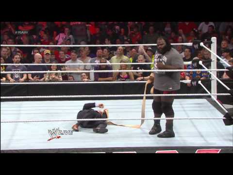 Mark Henry demonstrates a Strap Match with Josh Mathews: Raw, May 13, 2013